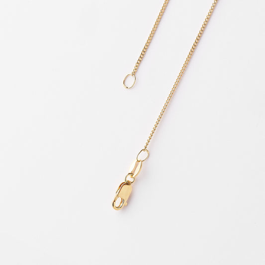 9K Yellow Gold Diamond Cut Curb Chain 40cm
