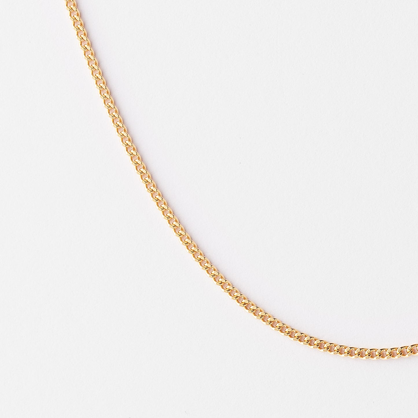 9K Yellow Gold Diamond Cut Curb Chain 40cm