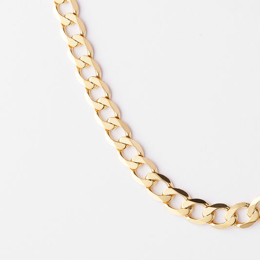 9K Yellow Gold 55cm Diamond Cut 6 Sided Curb Chain 5mm