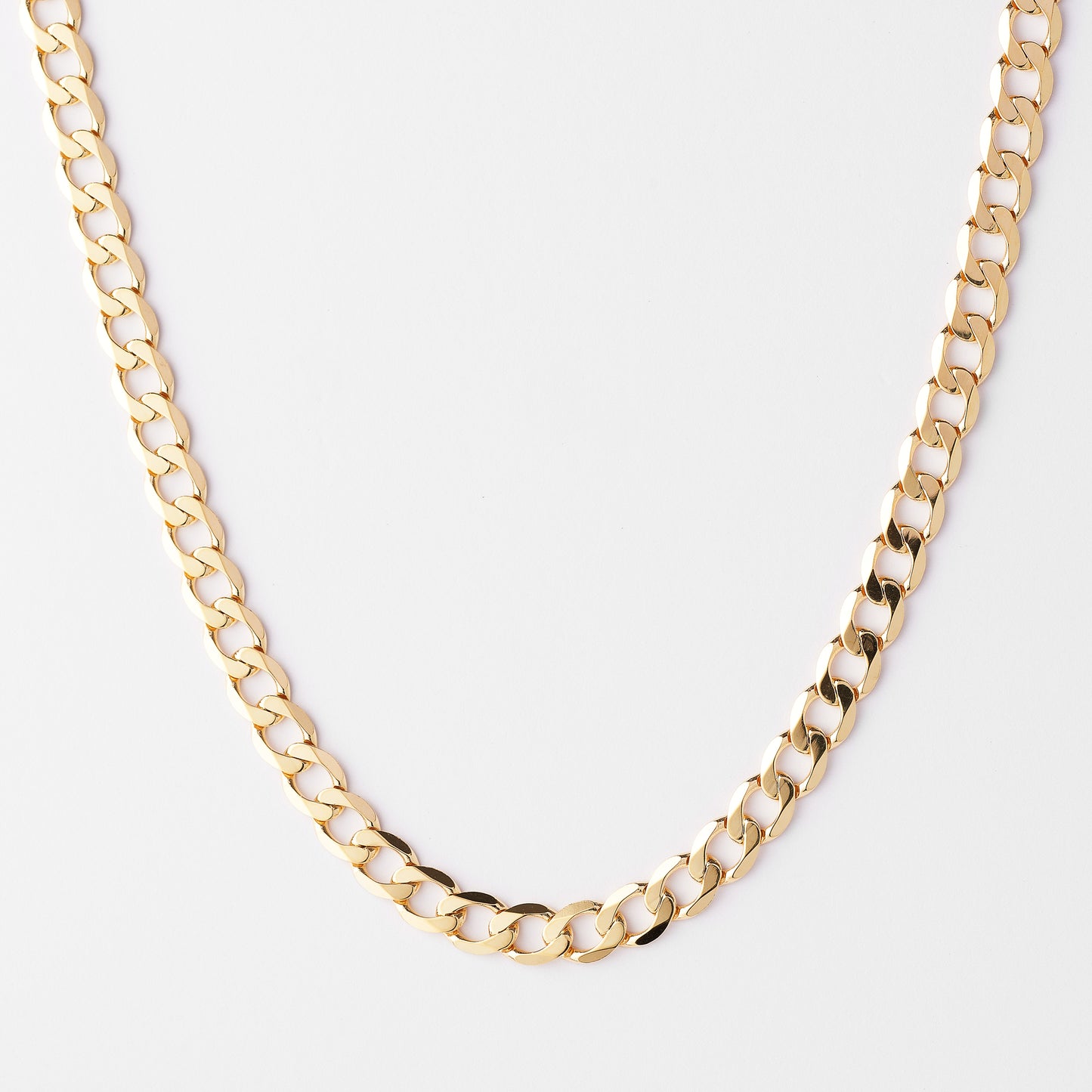 9K Yellow Gold 55cm Diamond Cut 6 Sided Curb Chain 5mm