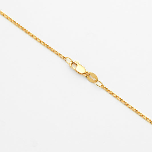 9K Yellow Gold Round Curb Link Chain