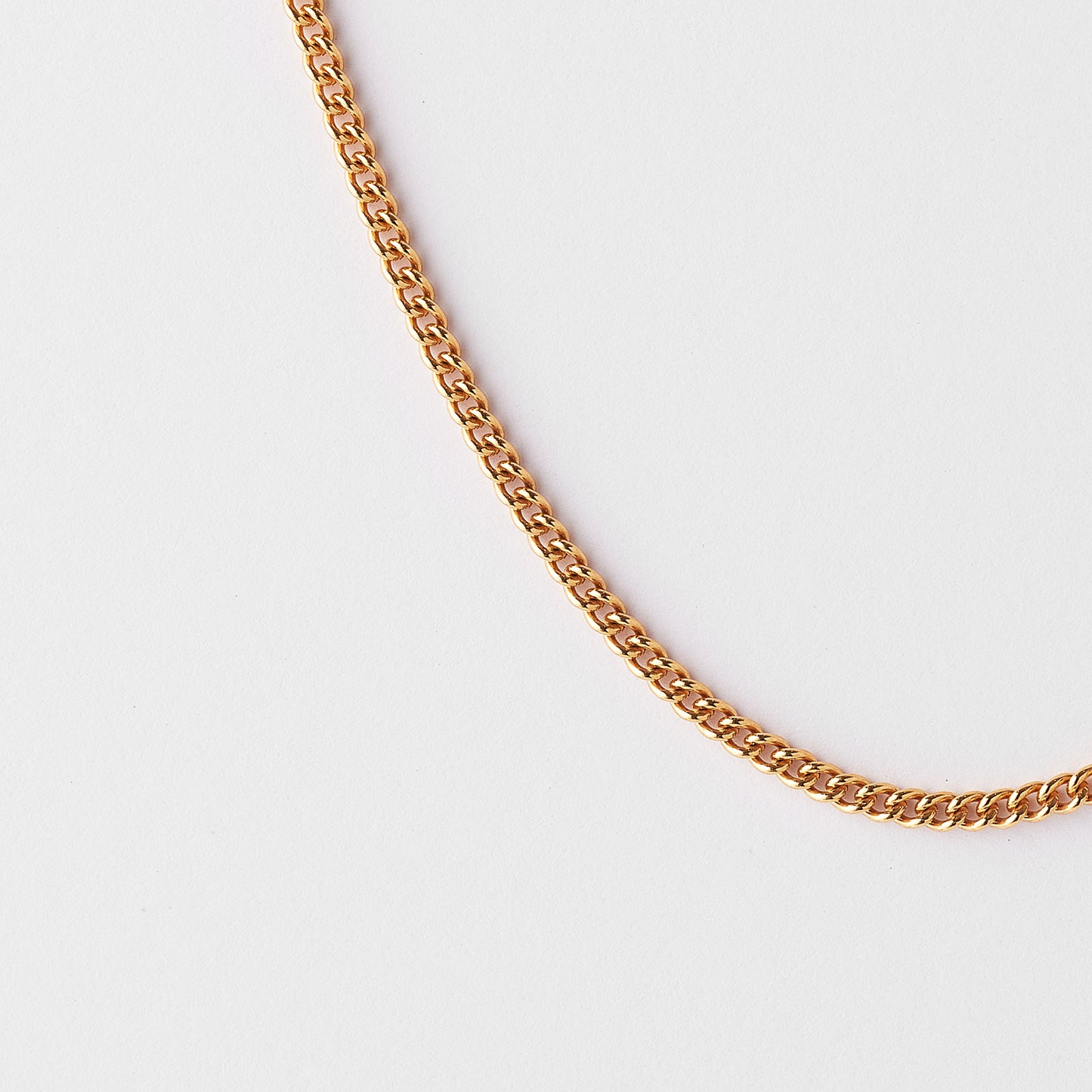 9K Yellow Gold Round Curb Chain