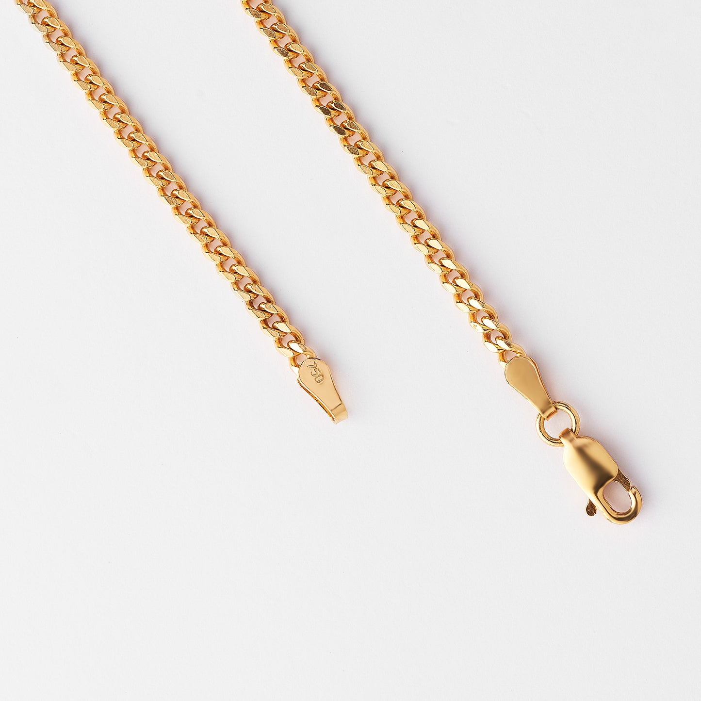 9K Yellow Gold Round Curb Chain