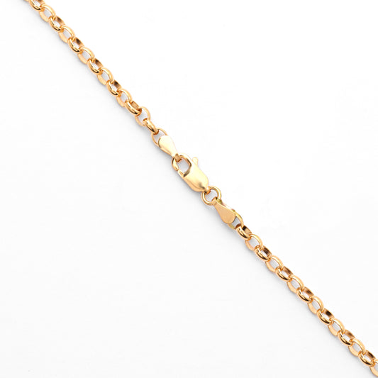 9K Yellow Gold Oval Belcher Chain