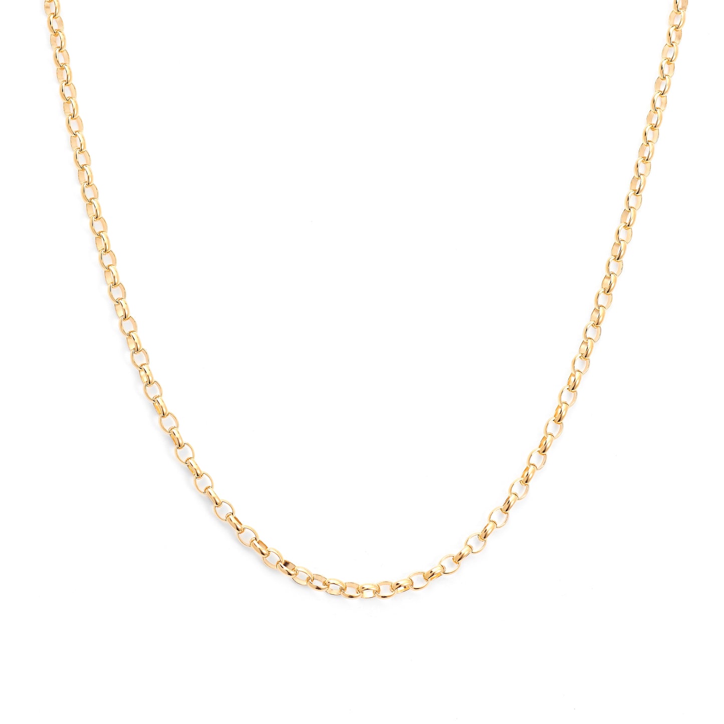 9K Yellow Gold Oval Belcher Chain