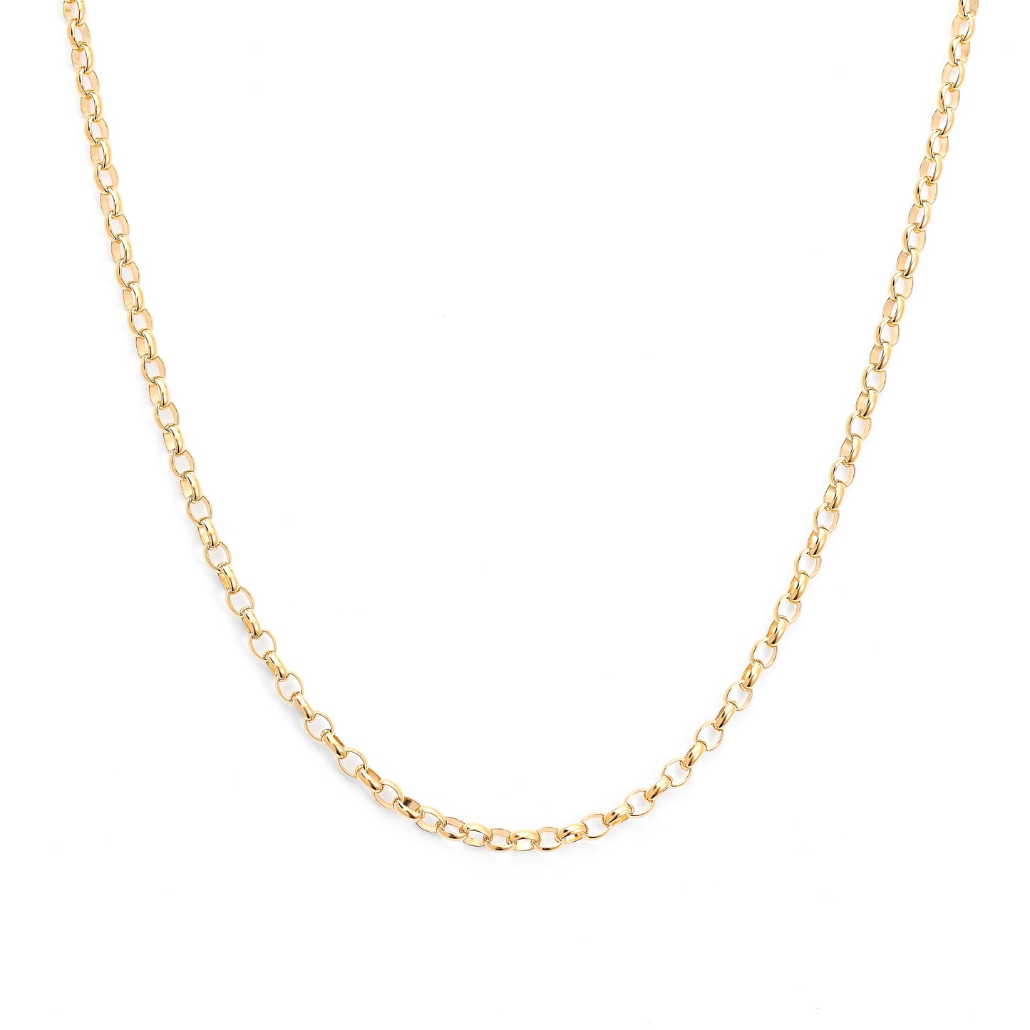 9K Yellow Gold Oval Belcher Chain