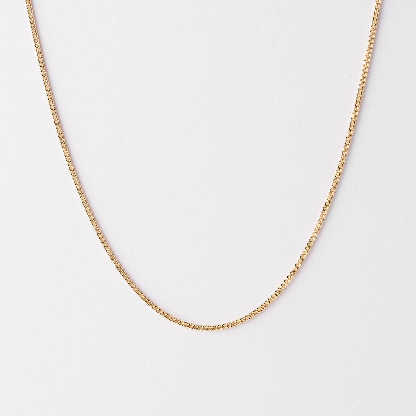 9K Yellow Gold Round Curb Link Chain