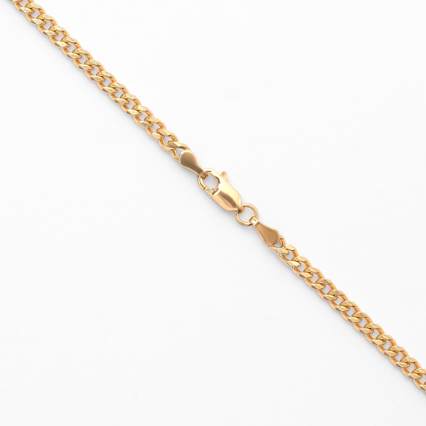 9K Yellow Gold Diamond Cut Curb Chain