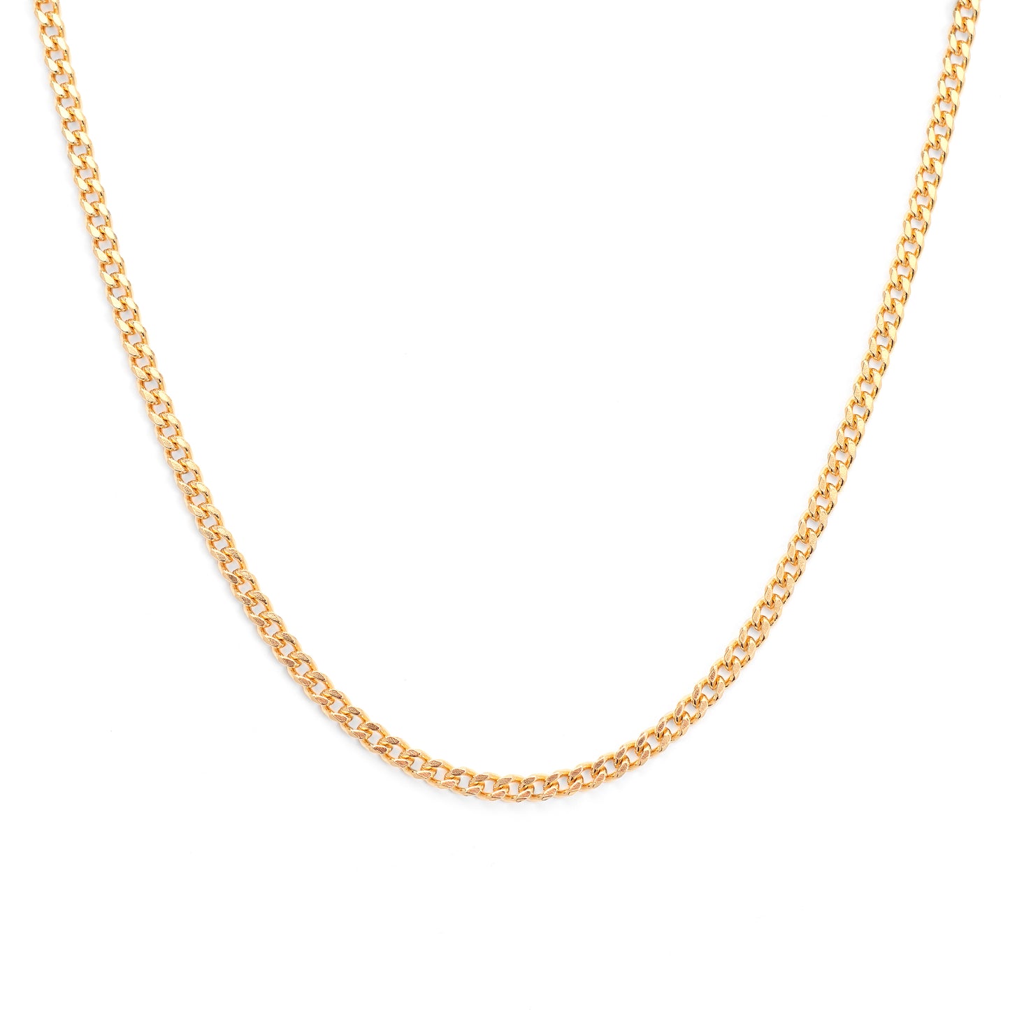 9K Yellow Gold Diamond Cut Curb Chain