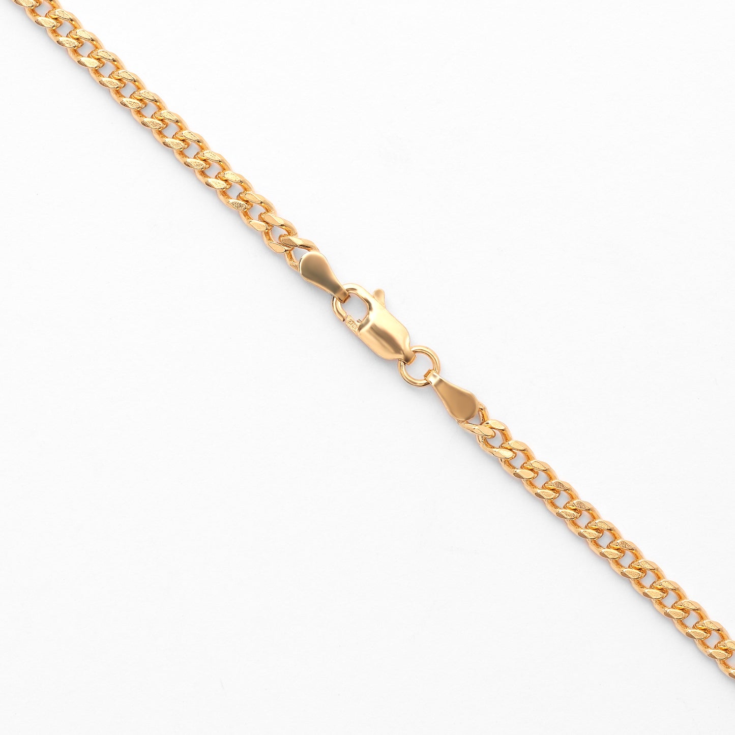 9K Yellow Gold Diamond Cut Curb Chain