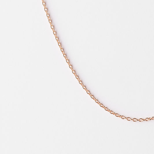 18K Rose Gold Cable Chain