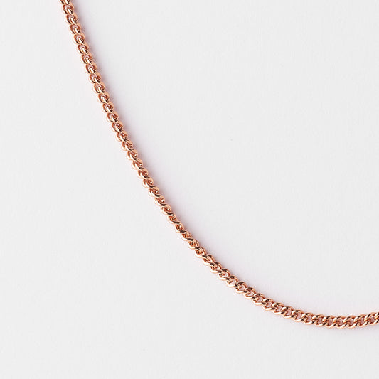 9K Rose Gold Round Curb Chain