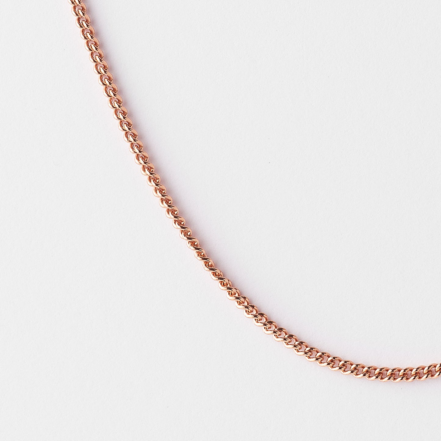 9K Rose Gold Round Curb Chain
