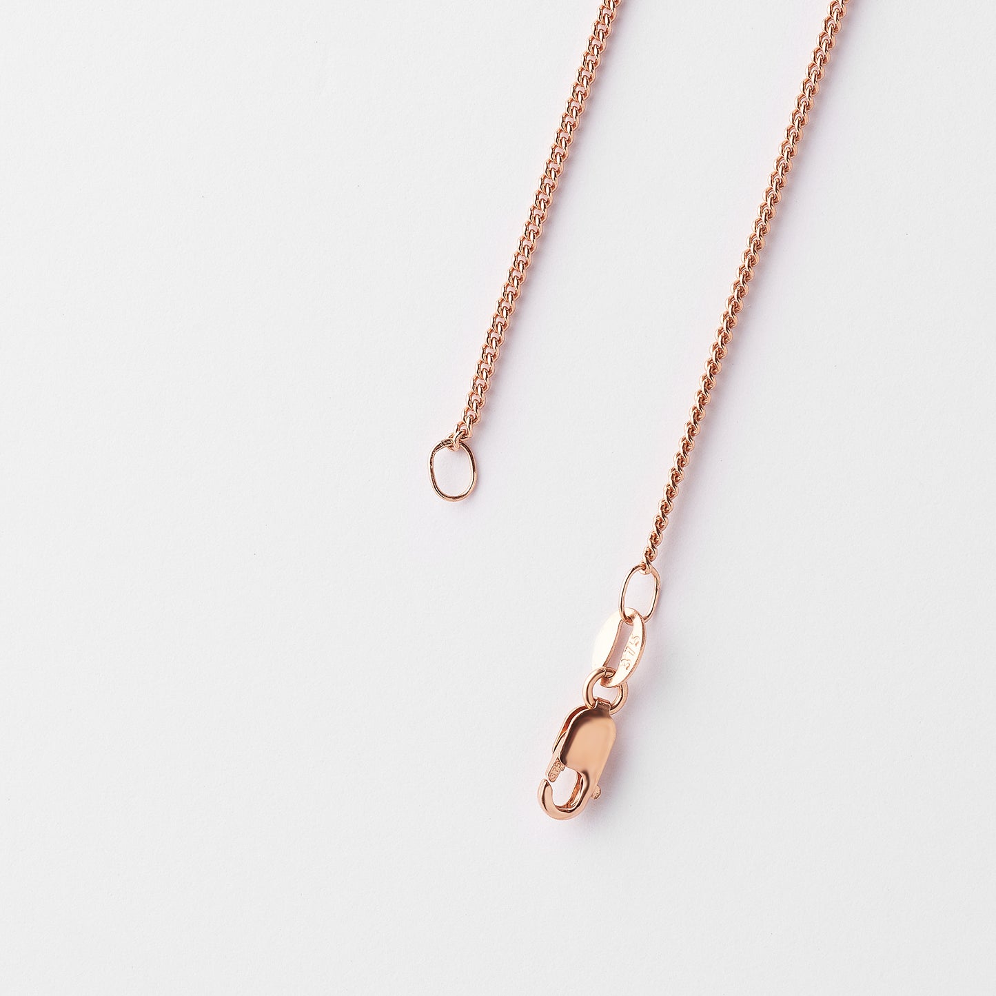 9K Rose Gold Round Curb Chain