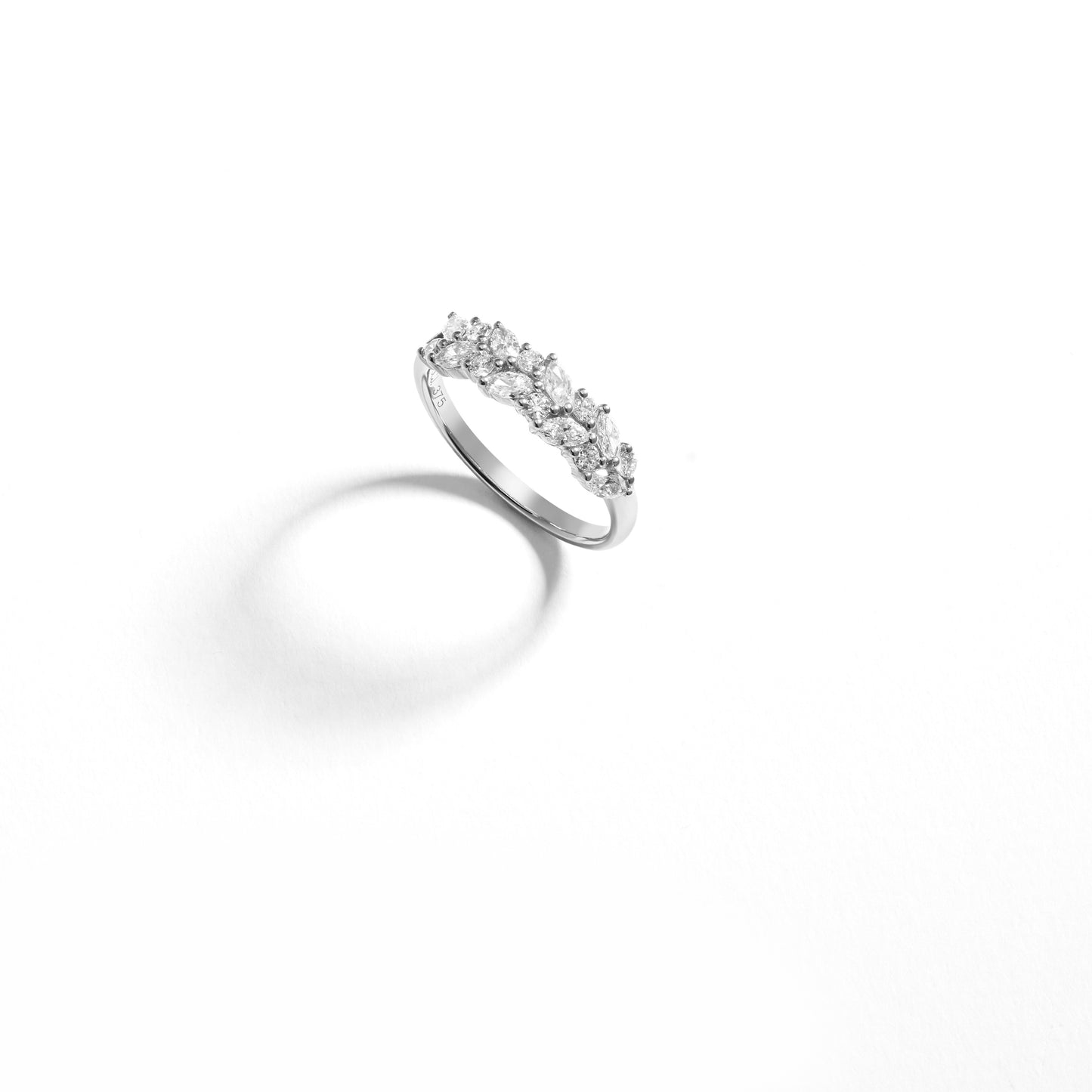 9K White Gold Lab Diamond Dress Ring 0.72tdw