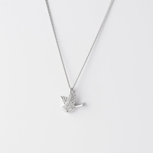 Sterling Silver Zirconia Dove Pendant