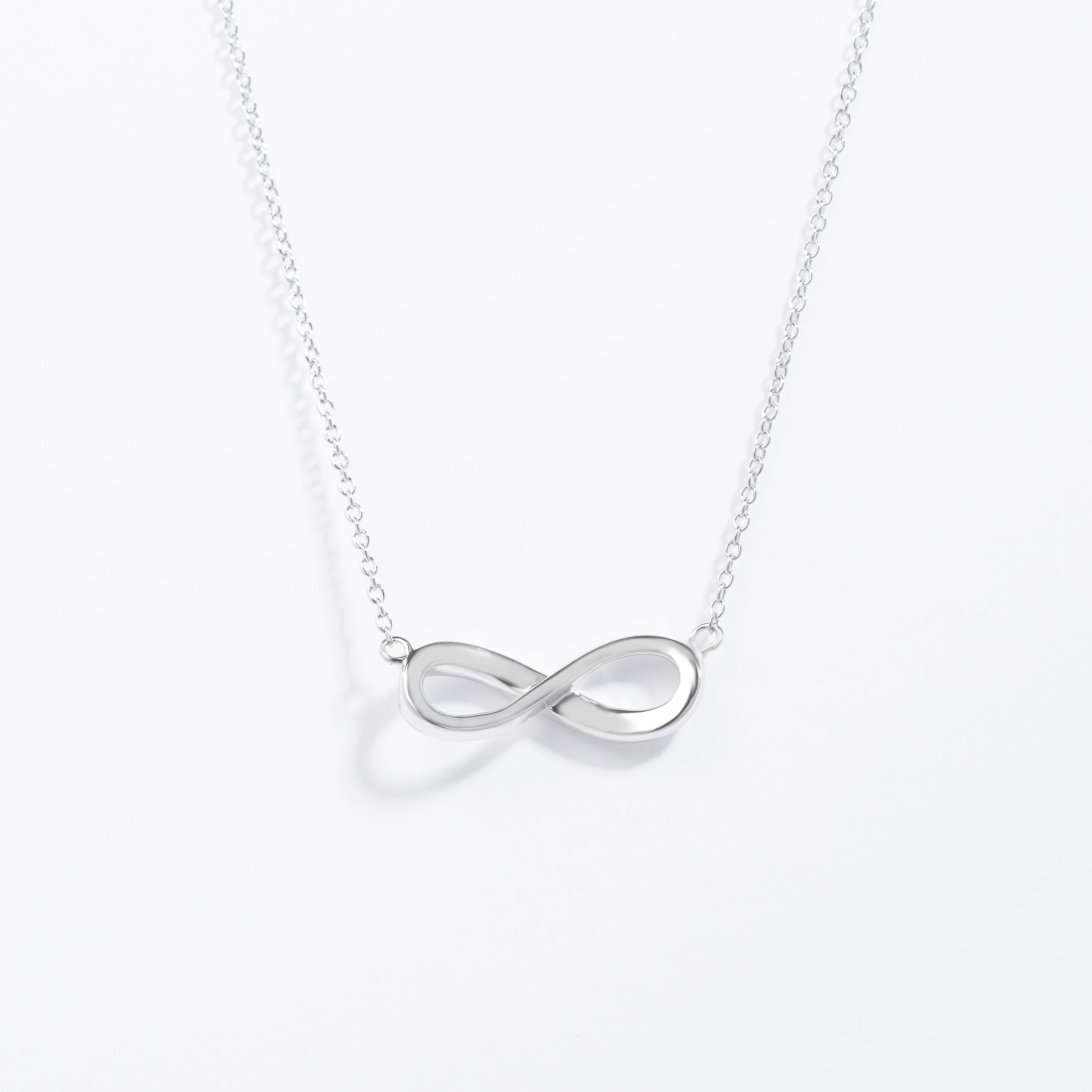 Sterling Silver Plain Infinity Necklace