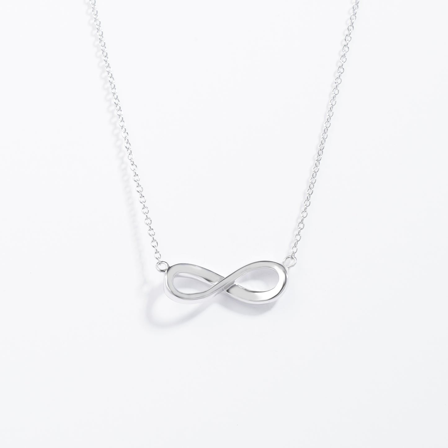 Sterling Silver Plain Infinity Necklace