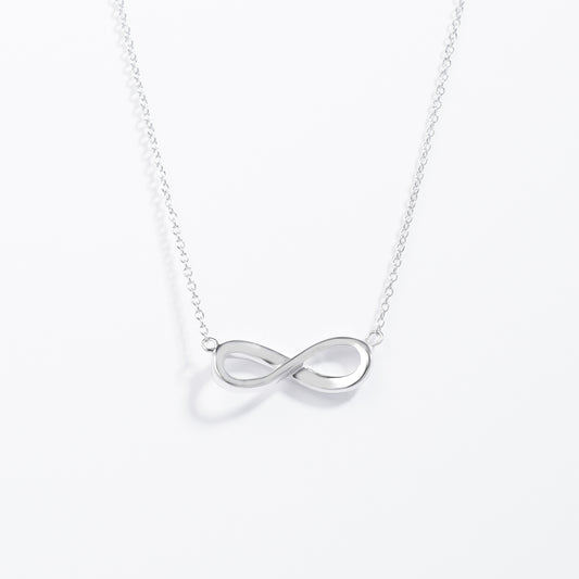 Sterling Silver Plain Infinity Necklace