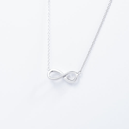 Sterling Silver Plain Infinity Necklace