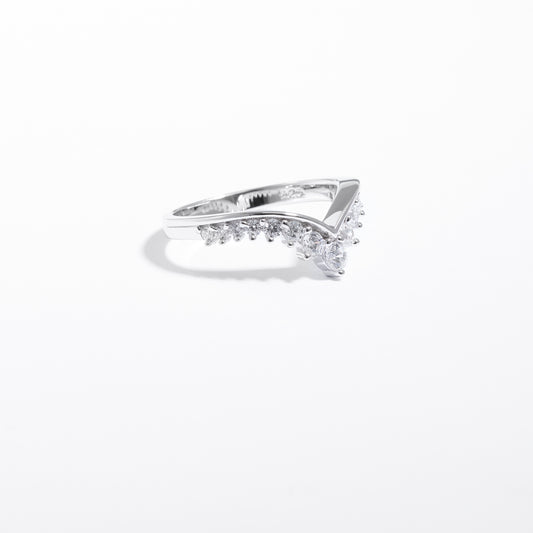 Sterling Silver Zirconia Tiara Ring