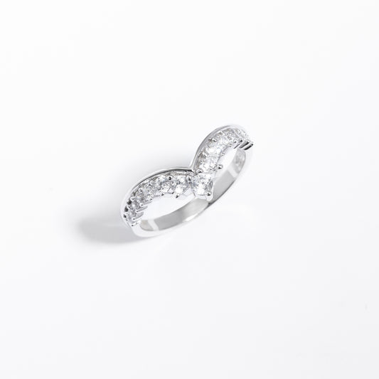 Sterling Silver Zirconia Tiara Ring