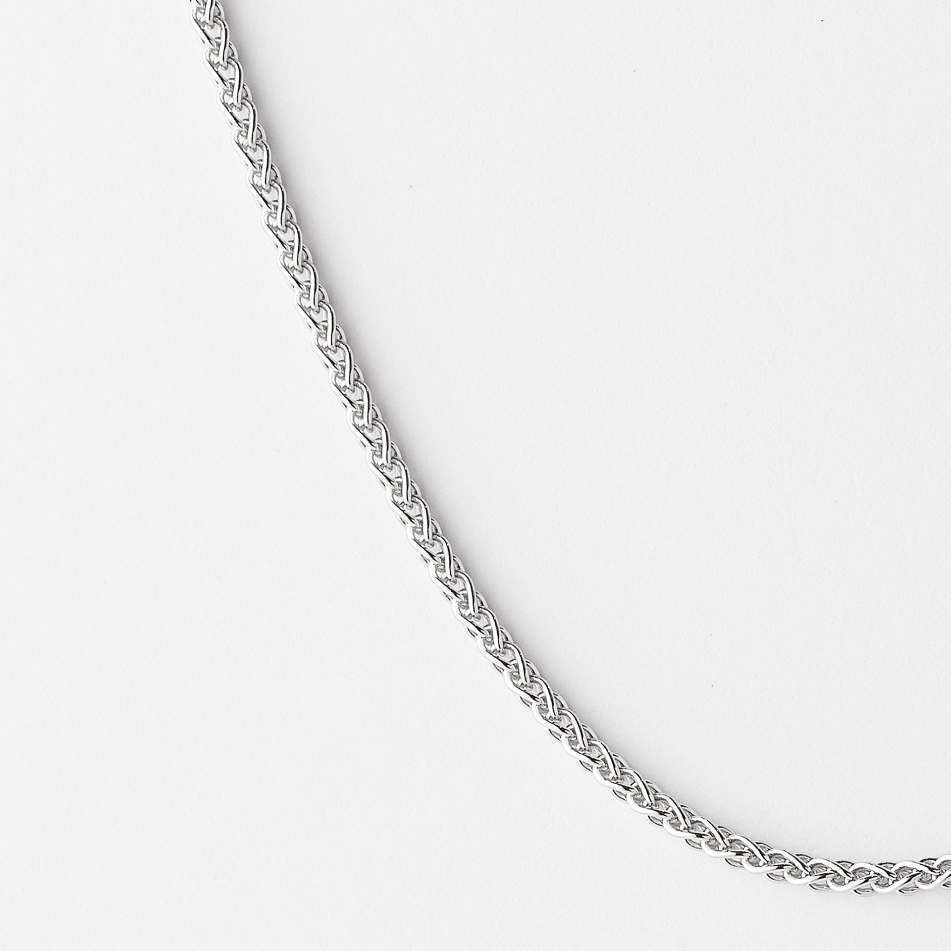 Sterling Silver 45cm Wheat Chain
