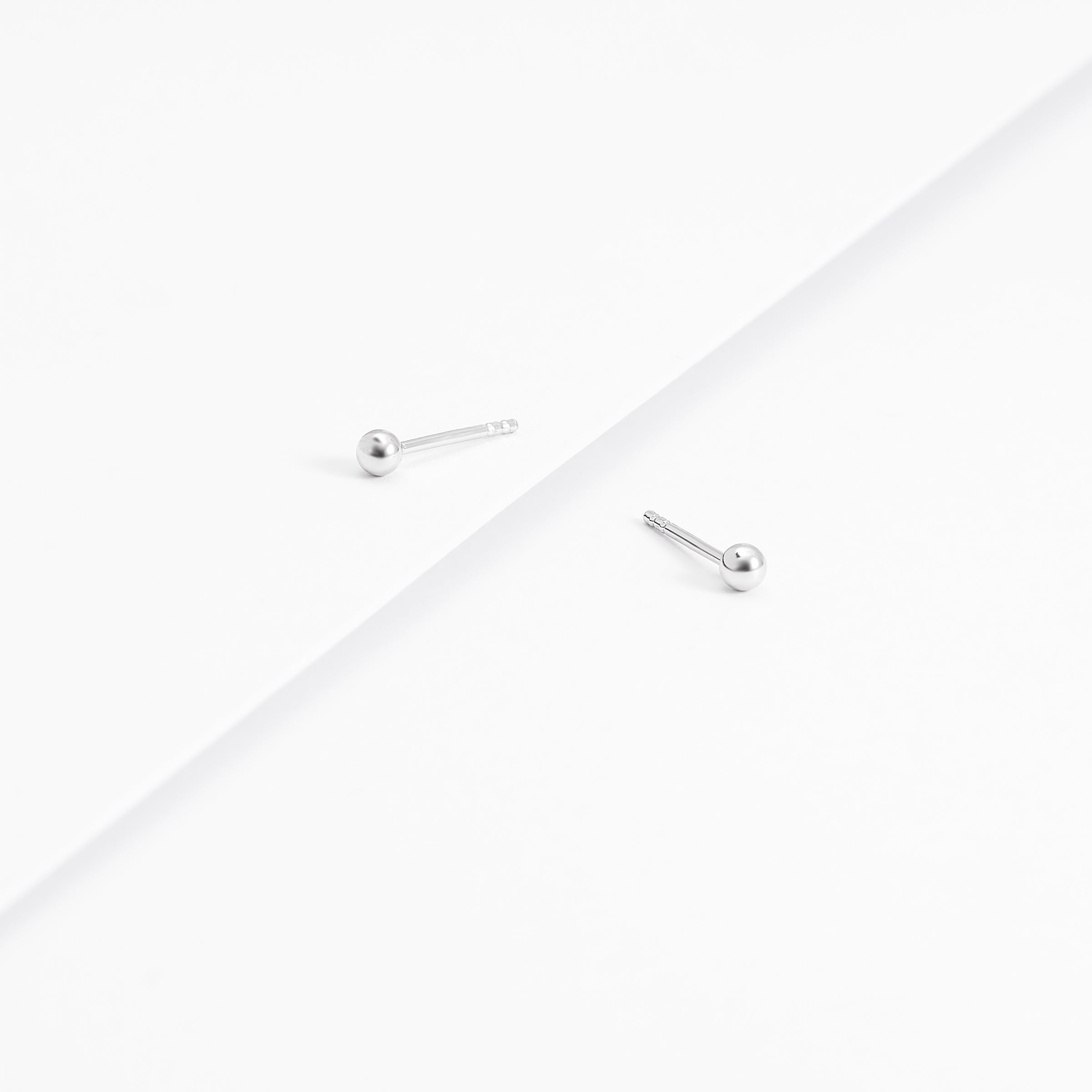 Sterling Silver Ball Stud Earrings