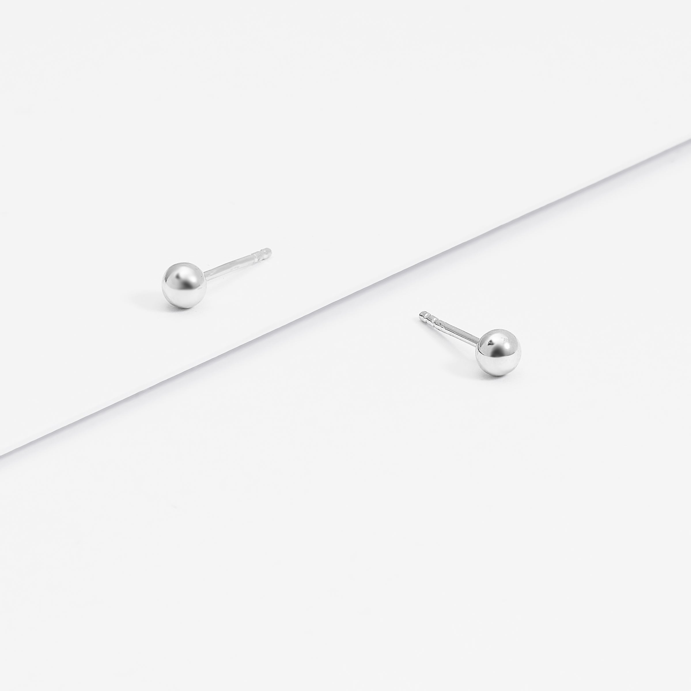 Sterling Silver Ball Stud Earrings