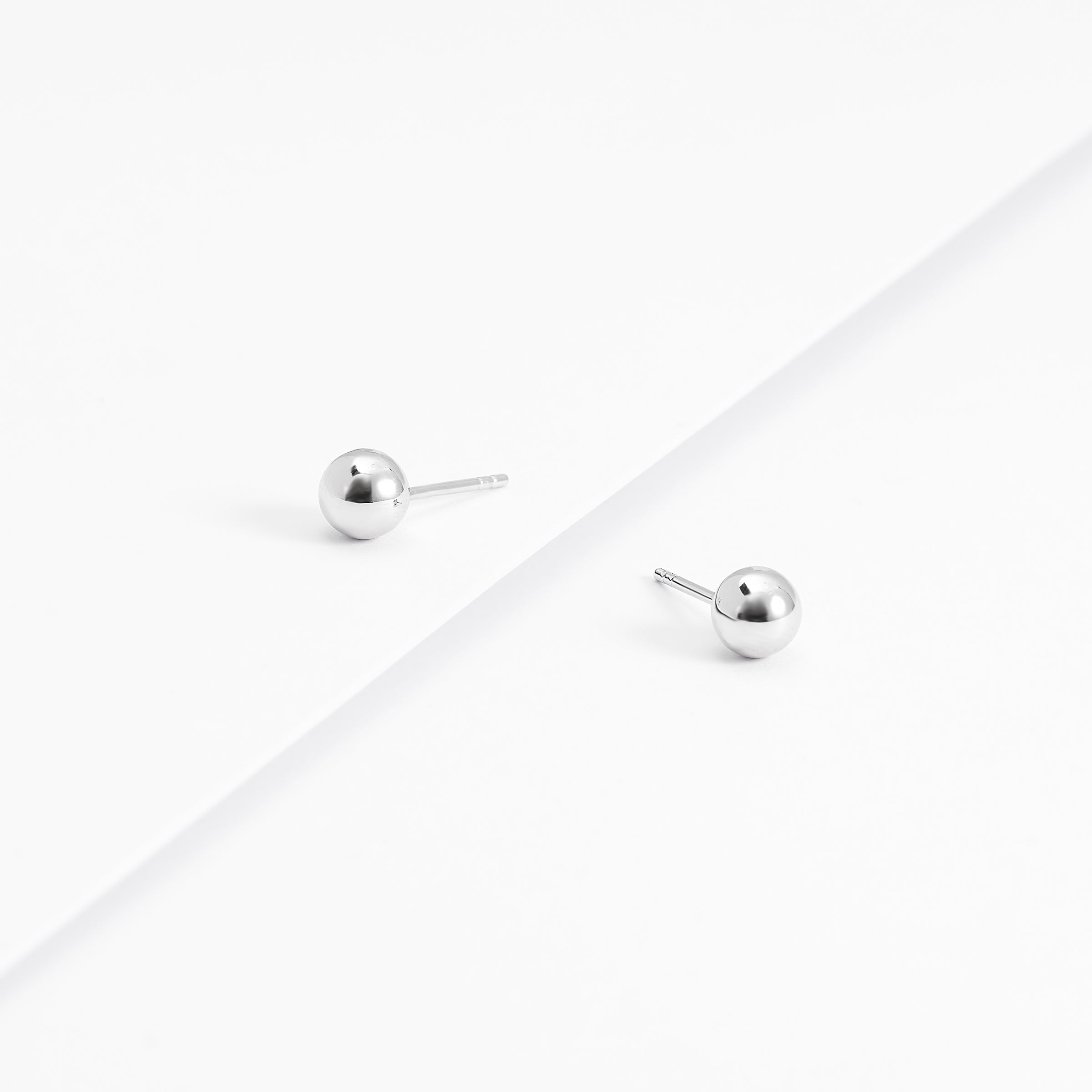 Sterling Silver Ball Stud Earrings