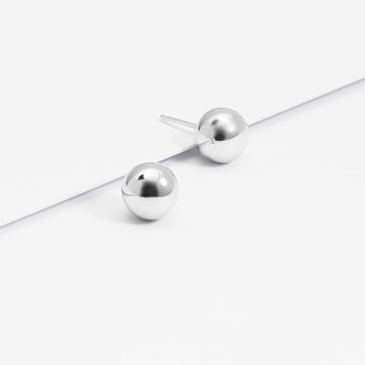 Sterling Silver Ball Stud Earrings