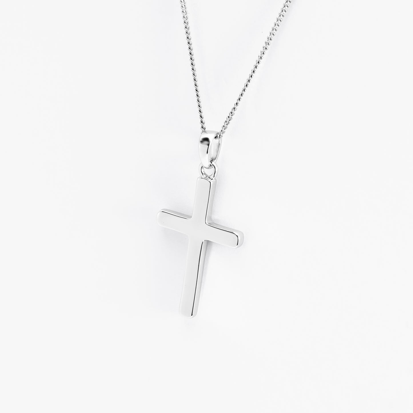 Sterling Silver Plain Cross Pendant 16x24mm