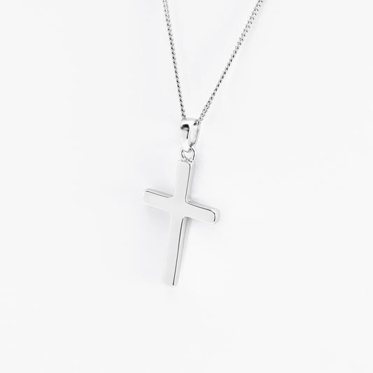 Sterling Silver Plain Cross Pendant 16x24mm