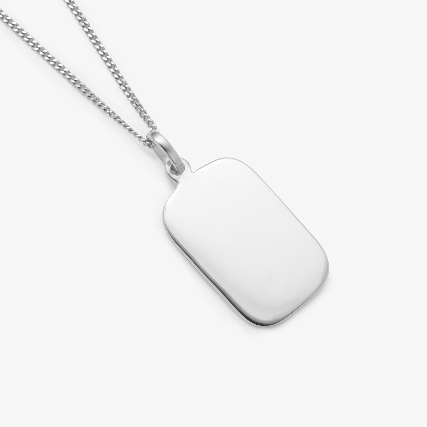 Sterling Silver Engravable Pendant 20x13mm