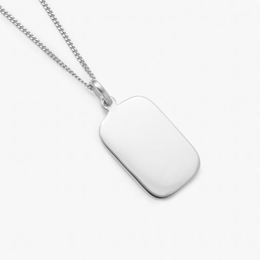 Sterling Silver Engravable Pendant 20x13mm