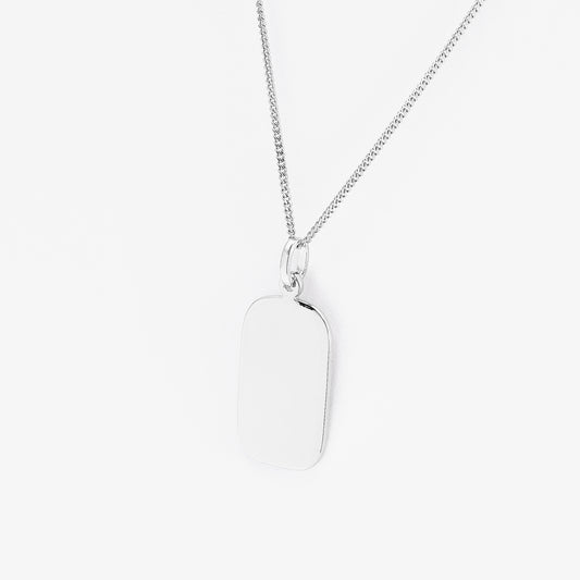 Sterling Silver Engravable Pendant 20x13mm