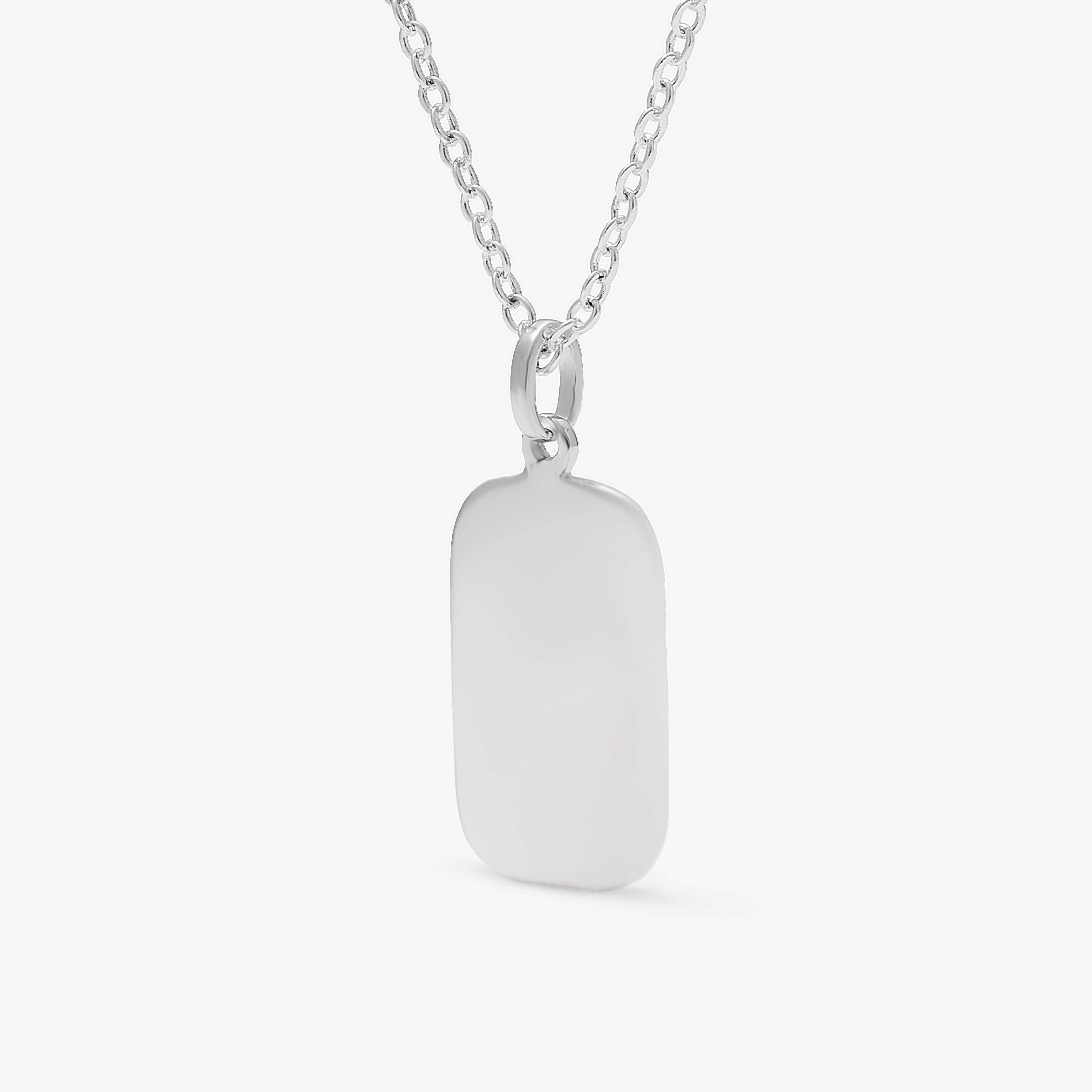 Sterling Silver Engravable Pendant 20x13mm