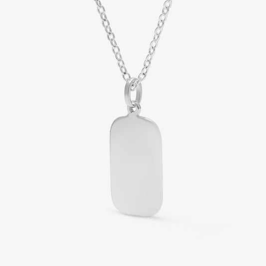 Sterling Silver Engravable Pendant 20x13mm