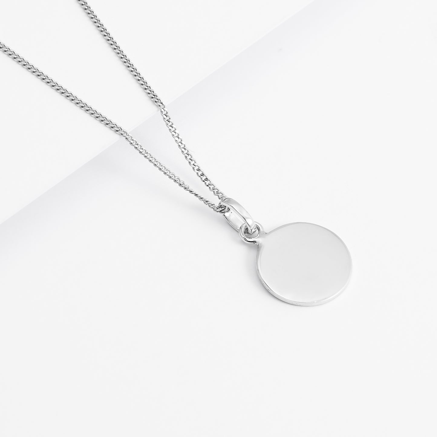 Sterling Silver Plain Disc Pendant