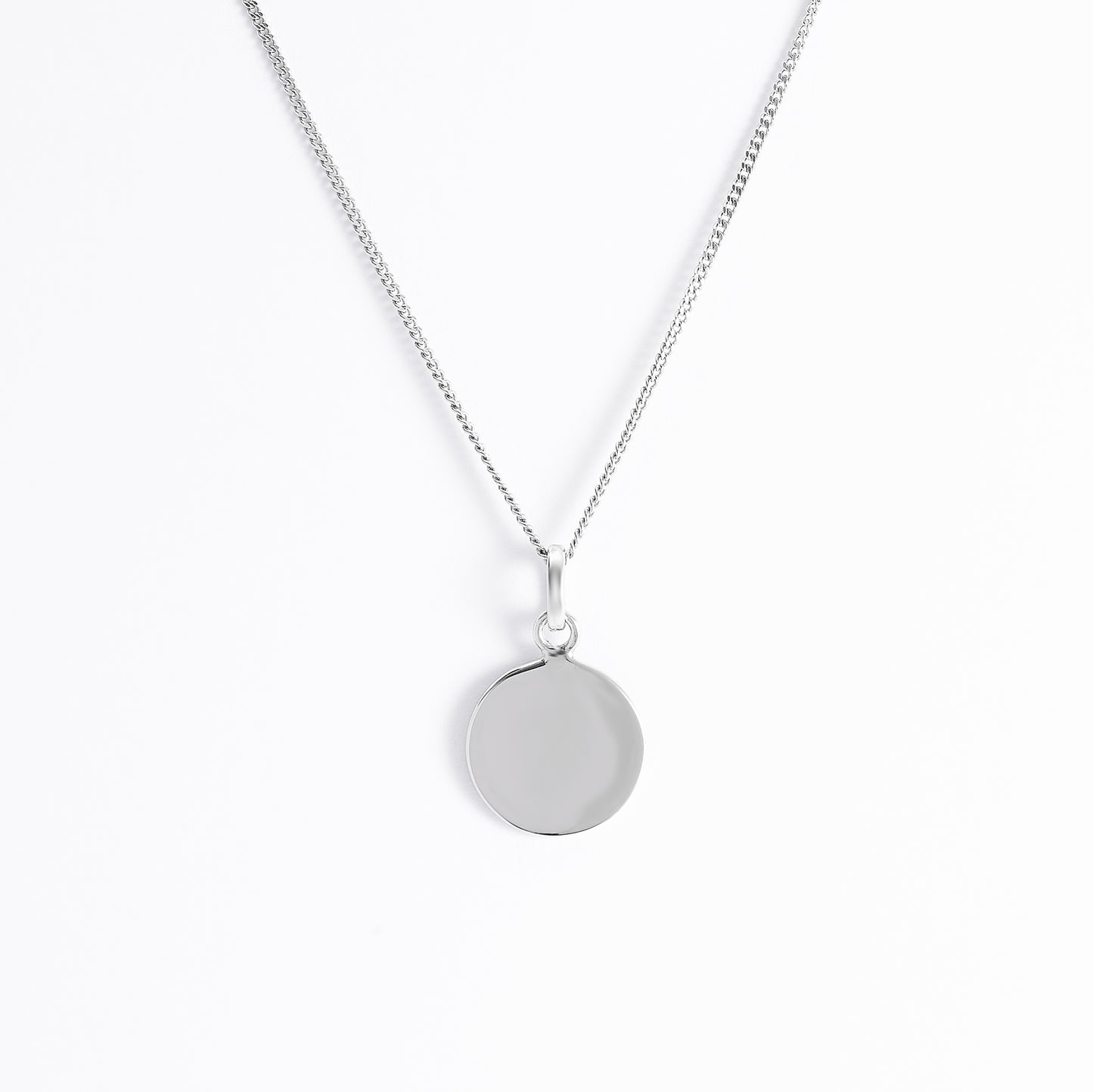 Sterling Silver Plain Disc Pendant