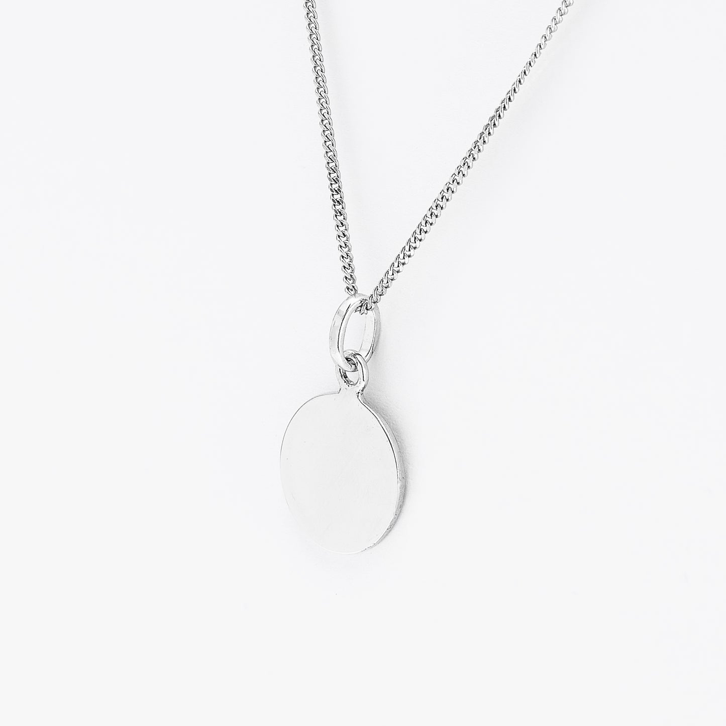 Sterling Silver Plain Disc Pendant