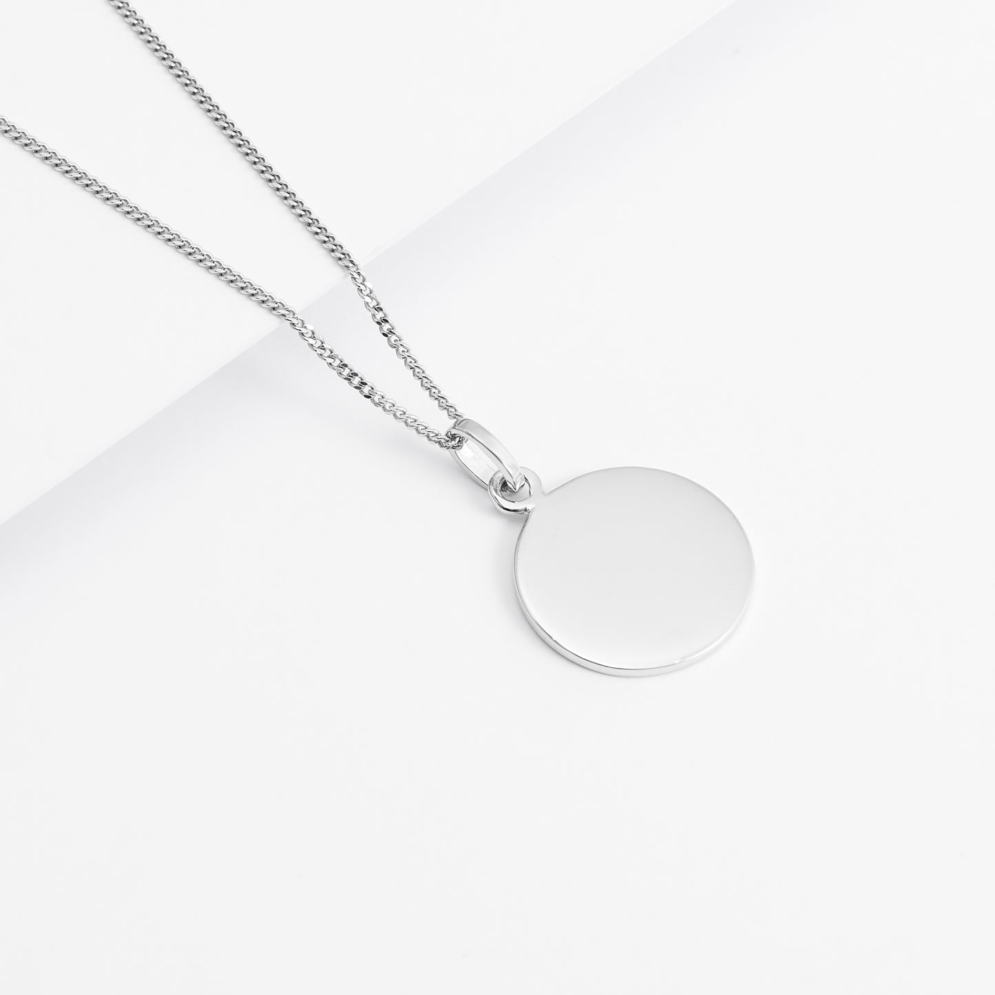 Sterling Silver Plain Disc Pendant