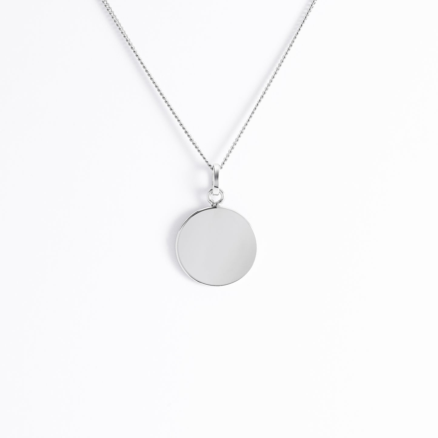 Sterling Silver Plain Disc Pendant