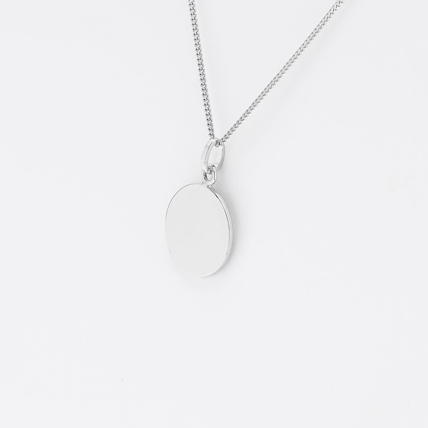 Sterling Silver Plain Disc Pendant