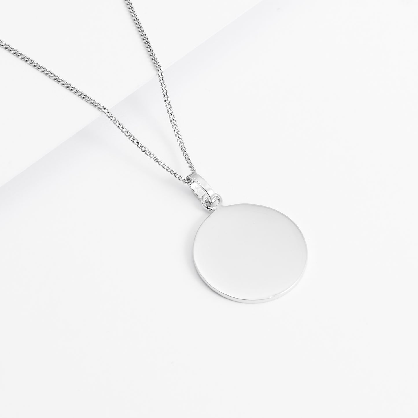 Sterling Silver Plain Disc Pendant