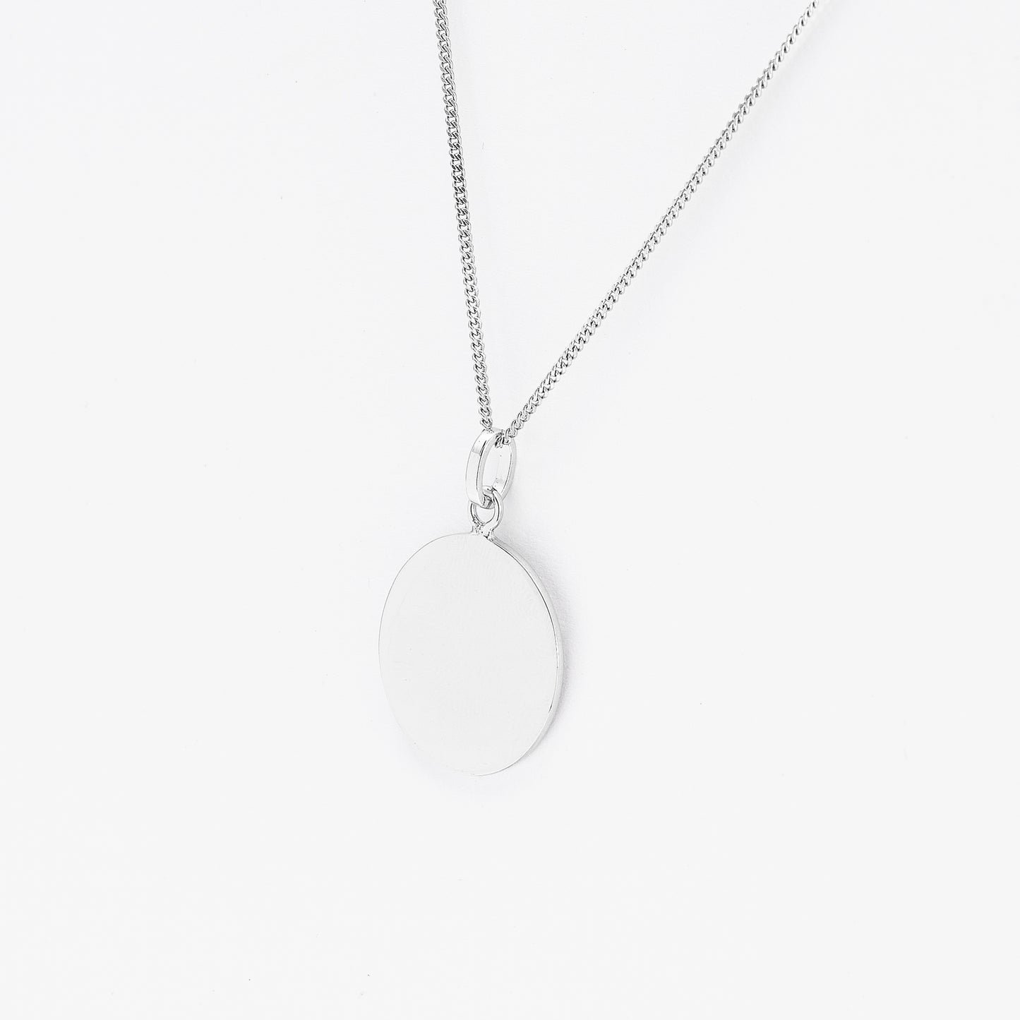 Sterling Silver Plain Disc Pendant