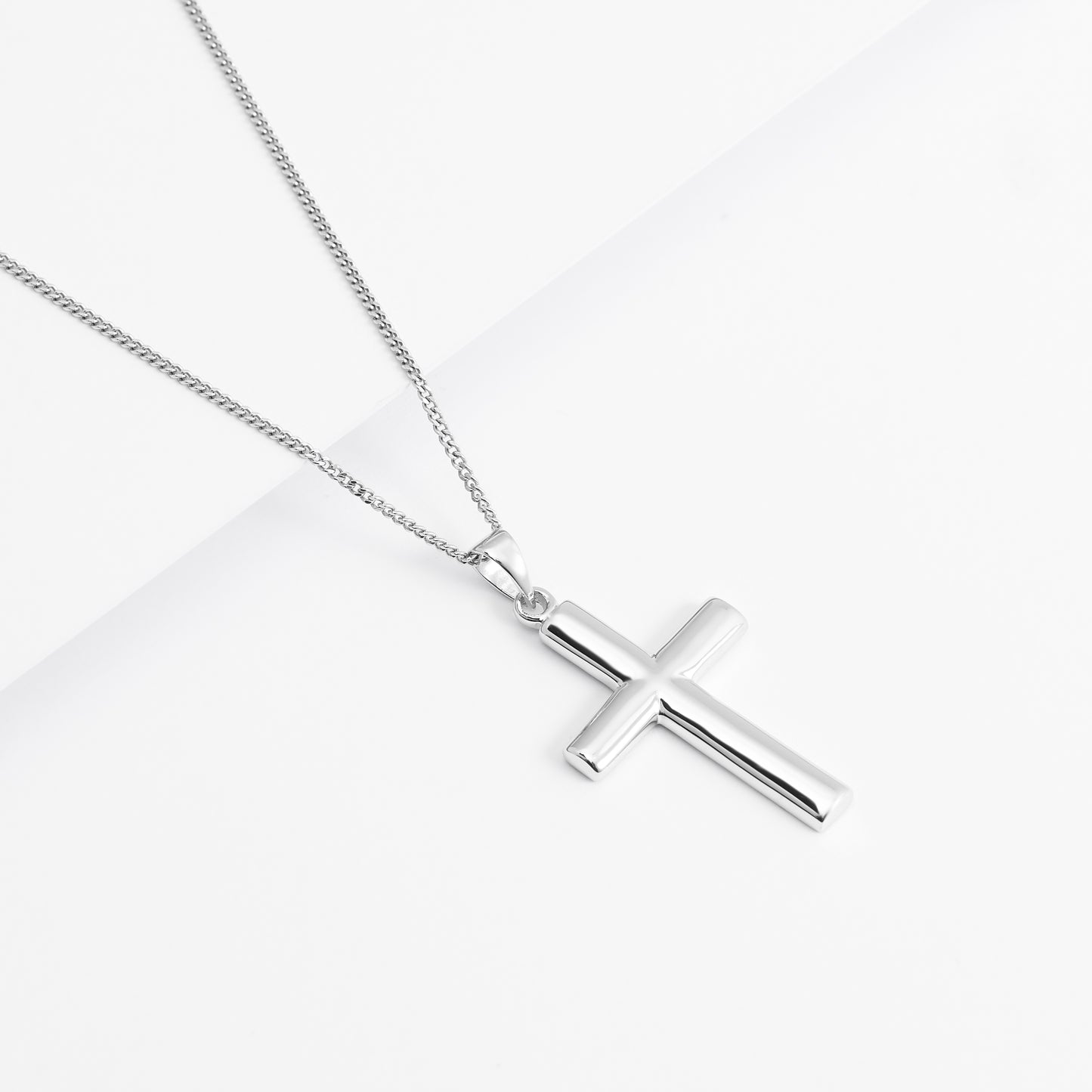 Sterling Silver Plain Cross Pendant 24x16mm