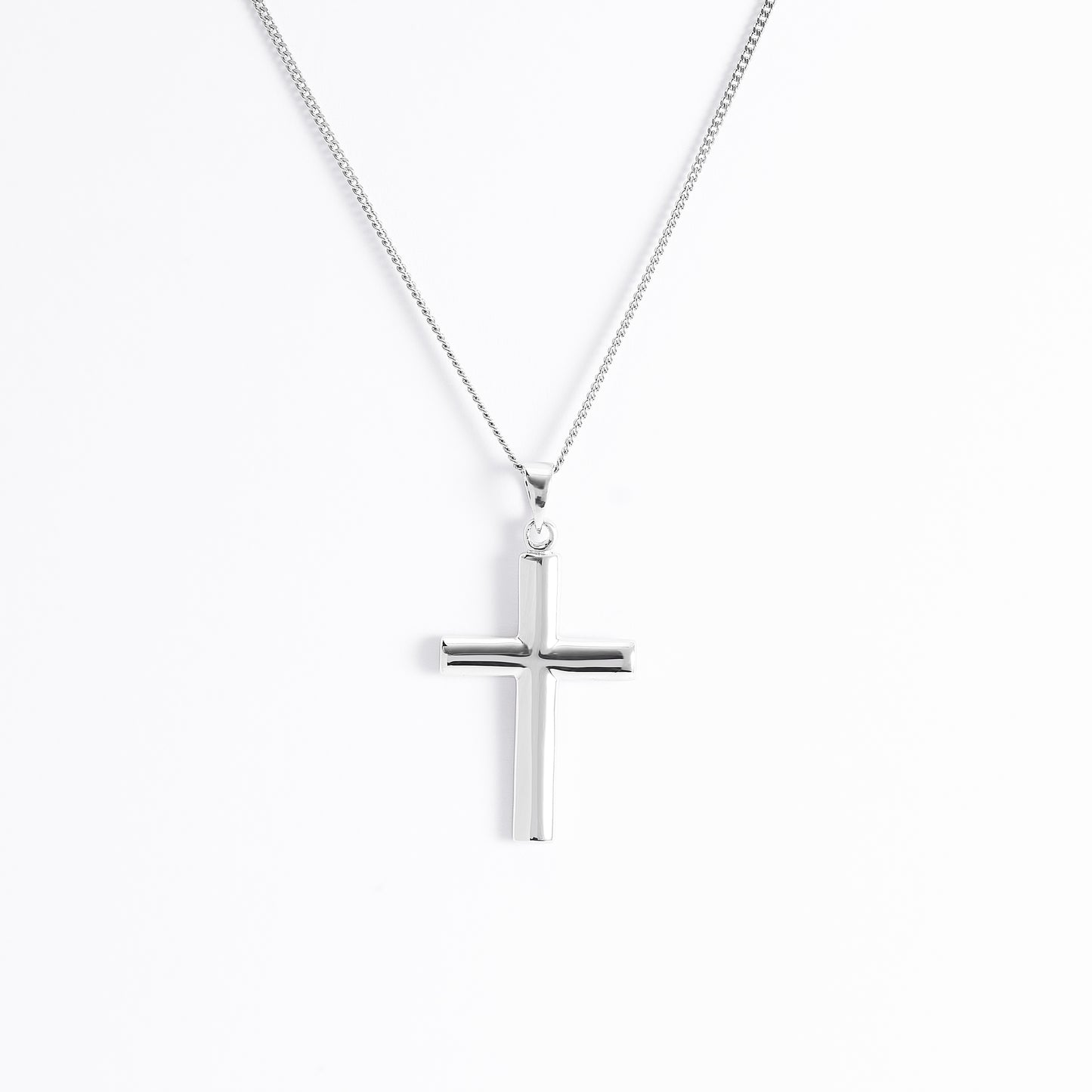 Sterling Silver Plain Cross Pendant 24x16mm