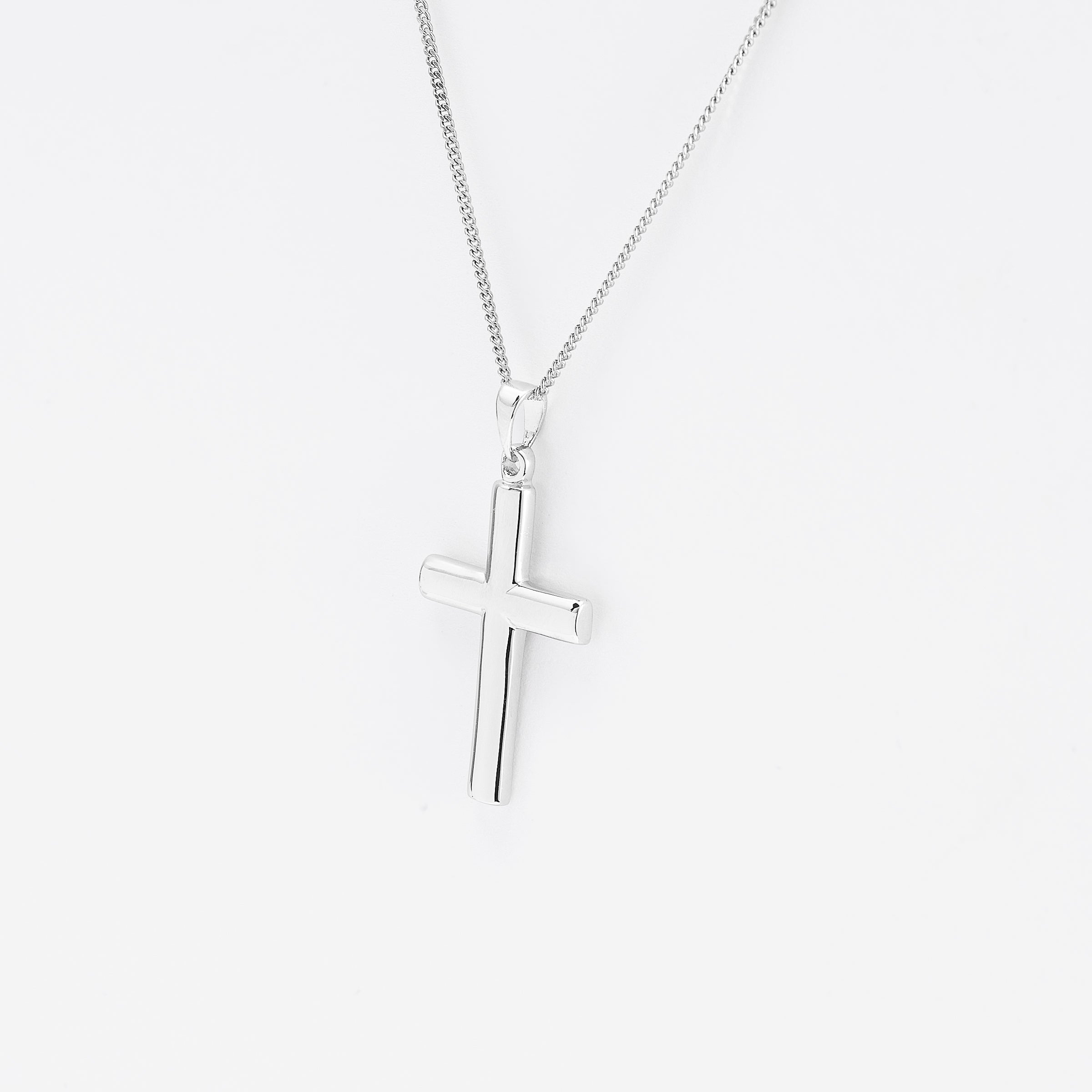 Sterling Silver Plain Cross Pendant 24x16mm