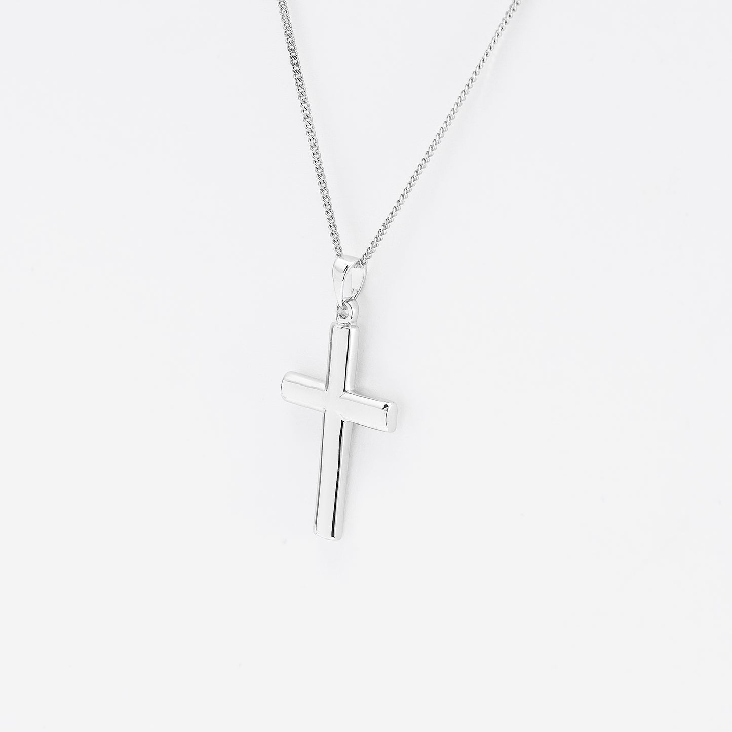 Sterling Silver Plain Cross Pendant 24x16mm